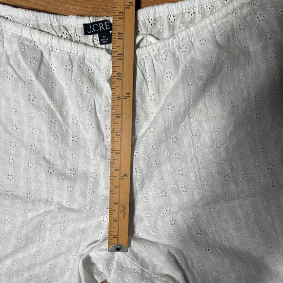 J.Crew Eyelet beach pant with tassels CA881 SZ XL White Beach Vacation Pool - Picture 9 of 10
